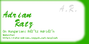 adrian ratz business card